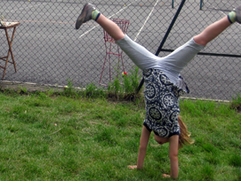 Cartwheel competition - Winner Elana!