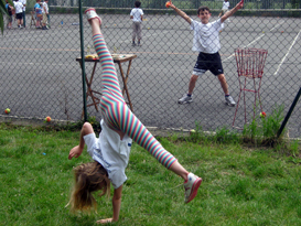 Cartwheel competition - One hand only!