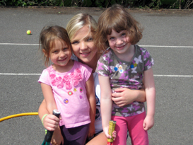 Coach Lucie with 2 of her little stars