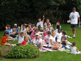 Getting ready on Henman Hill for the finals