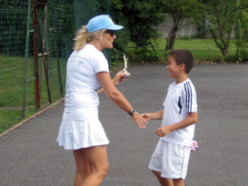 Sally congratulates LiJun