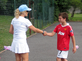 Sally congratulates Robert